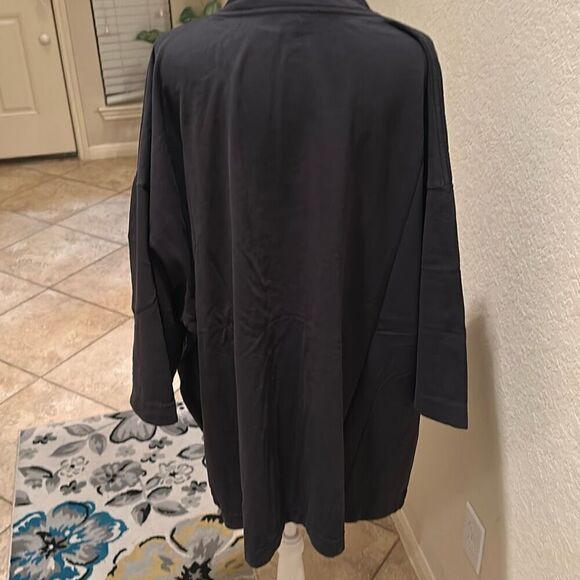 Yeezy Gap Collab Tee Shirt Black Mock Neck Mens Size M Oversized Streetwear New - Picture 4 of 11